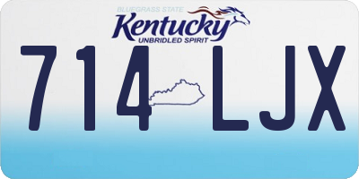 KY license plate 714LJX