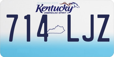 KY license plate 714LJZ