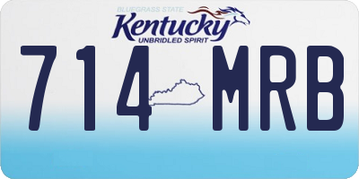 KY license plate 714MRB