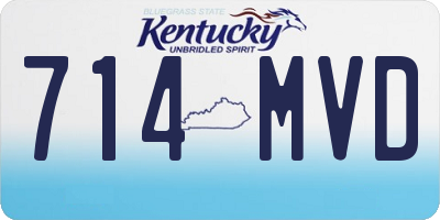 KY license plate 714MVD