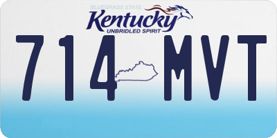 KY license plate 714MVT