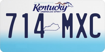 KY license plate 714MXC