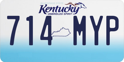 KY license plate 714MYP