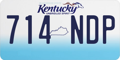 KY license plate 714NDP
