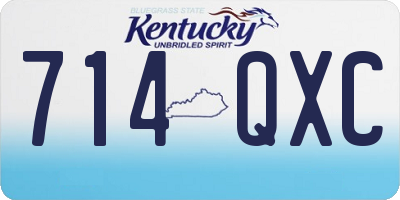 KY license plate 714QXC