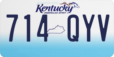 KY license plate 714QYV