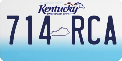 KY license plate 714RCA