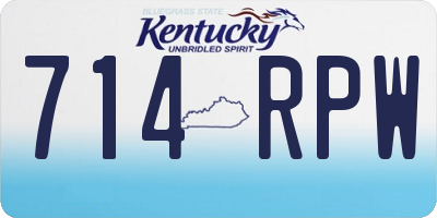 KY license plate 714RPW