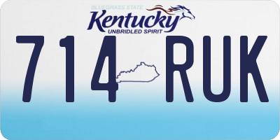 KY license plate 714RUK