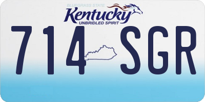 KY license plate 714SGR