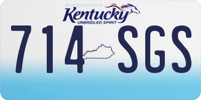 KY license plate 714SGS