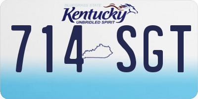 KY license plate 714SGT