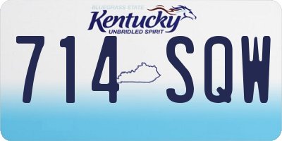 KY license plate 714SQW