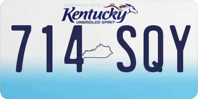 KY license plate 714SQY