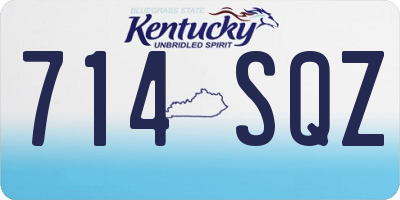KY license plate 714SQZ