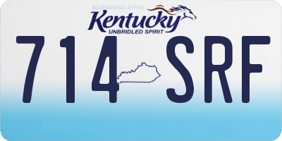 KY license plate 714SRF