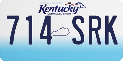 KY license plate 714SRK