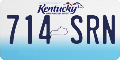KY license plate 714SRN