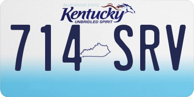 KY license plate 714SRV