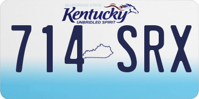 KY license plate 714SRX