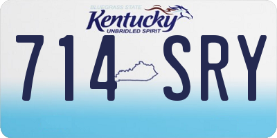 KY license plate 714SRY