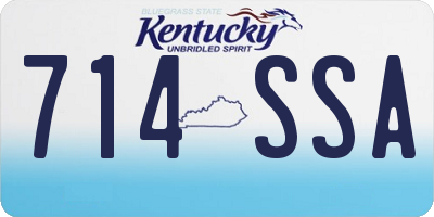KY license plate 714SSA