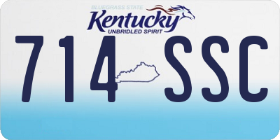 KY license plate 714SSC
