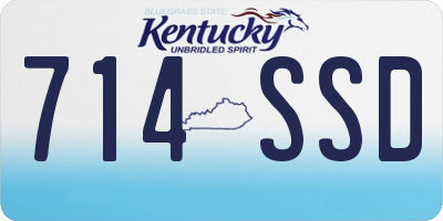 KY license plate 714SSD