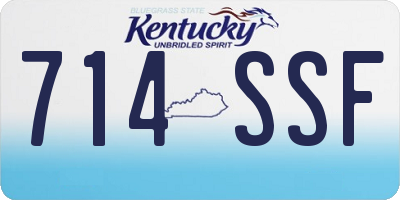 KY license plate 714SSF