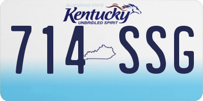 KY license plate 714SSG