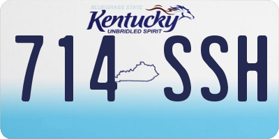 KY license plate 714SSH