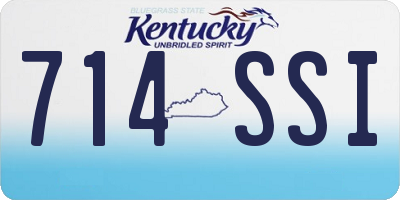 KY license plate 714SSI