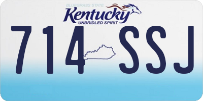 KY license plate 714SSJ