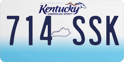 KY license plate 714SSK
