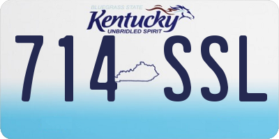 KY license plate 714SSL