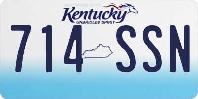 KY license plate 714SSN
