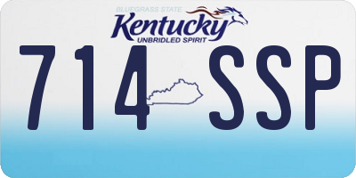 KY license plate 714SSP