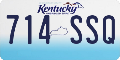 KY license plate 714SSQ