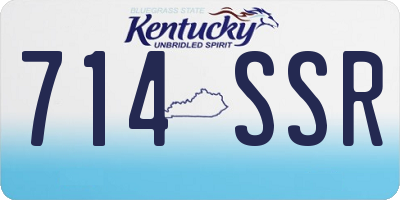 KY license plate 714SSR