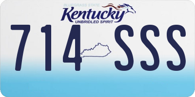KY license plate 714SSS