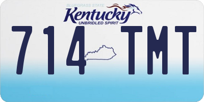 KY license plate 714TMT