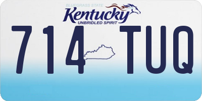 KY license plate 714TUQ