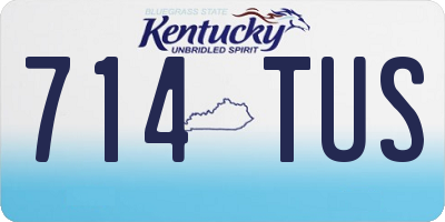 KY license plate 714TUS
