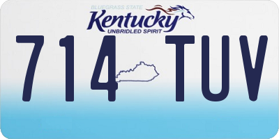 KY license plate 714TUV