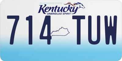 KY license plate 714TUW