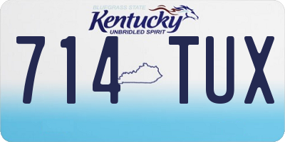 KY license plate 714TUX