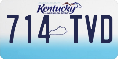 KY license plate 714TVD