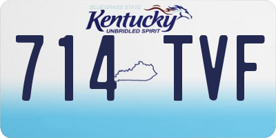 KY license plate 714TVF
