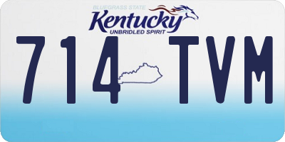 KY license plate 714TVM