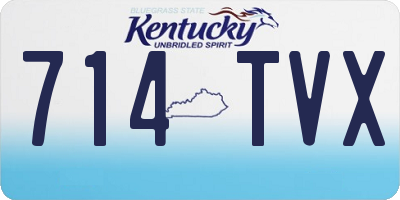 KY license plate 714TVX